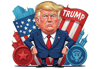 make a political cartoon character design