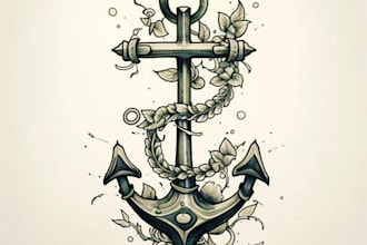 create a tattoo design for leg sleeve