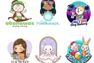 create a cute character, mascot, or animal cartoon logo