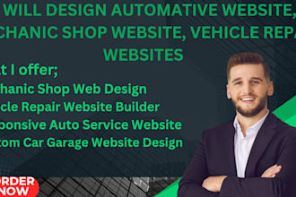 design automotive website, mechanic shop website, car, vehicle repair websites