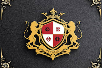 design luxury heraldic, family crest and coat of arms logo