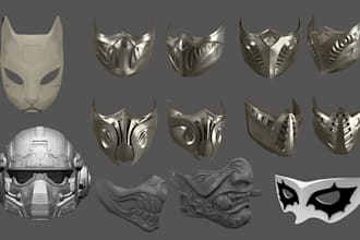 sculpt 3d mask helmet 3d cosplay mask cosplay props model 3d mask for 3d print