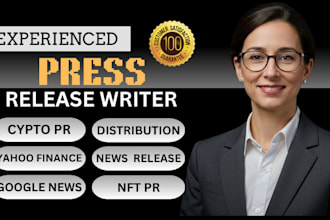 write press release, crypto press release, public relation, news release, nft