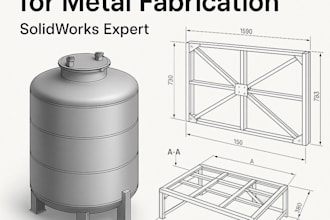 create professional metal fabrication and machinery part drawings
