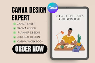 design a professional ebook, workbook, travel guide or sell sheet in canva