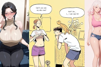 draw anime manga nsfw comic book illustration manga artist manga page nsfw comic