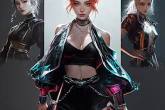 create dnd art, fantasy character for dnd party