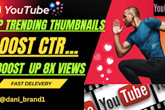 design trending viral attractive amazing youtube thumbnail