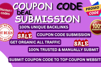 manually submit coupon code to 150 popular deal sites coupon code submissions