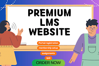 build ,redesign responsive lms website with learndash, tutor lms, udemy style