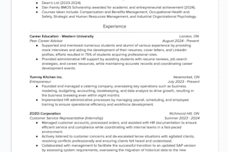 edit your student résumé and personal statement