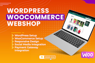 make a professional woocommerce webshop for your business