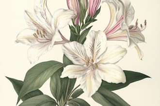 draw vector botanical illustrations of plants and flowers