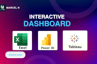 create interactive dashboards using excel power bi tableau