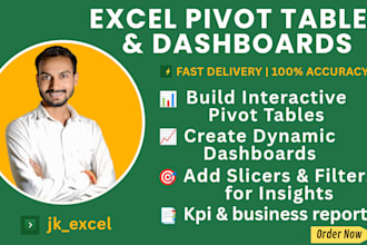 build interactive excel pivot tables and dashboards