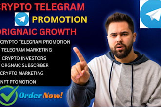 grow crypto telegram, telegram marketing, organic promotion, organic subscriber