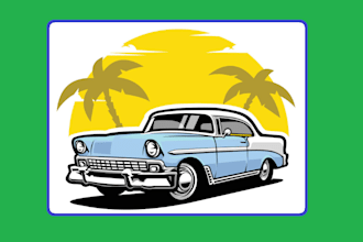 design a versatile and eye catching car logo for any industry
