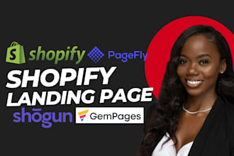 design shopify product landing page with pagefly geempages shogun zipify replo