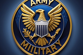 design army military tactical badge, or emblem logo