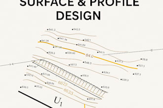 create terrain surface and longitudinal profils in civil 3d