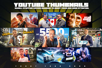 bold youtube thumbnails that demand clicks  for gamers, vlogs, more