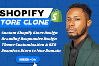 clone copy redesign duplicate shopify store or dropshipping website