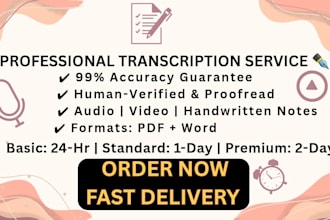 transcribe 180 minutes of audio or video to text