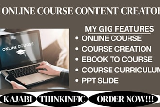 create online course, course creation, course content, course curriculum, kajabi