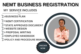 write a professional nemt home care business plans policies and certification