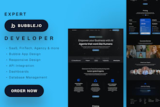 build your bubble io mvp or saas web app without code