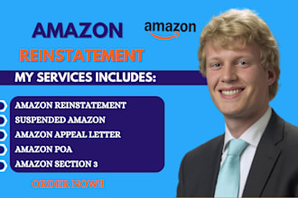 reinstate your amazon account, amazon appeal letter, fix section 3 suspension