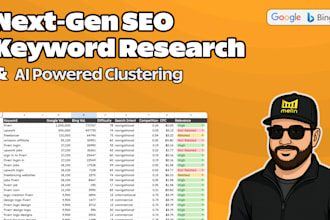 provide advanced SEO keyword research with ai clustering and serp analysis