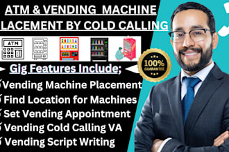 do cold calling for vending machine, atm machine placement, atm machine location