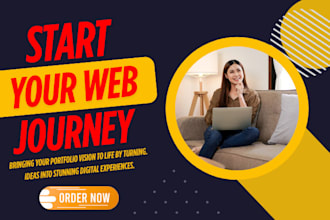 create a fully customized, professional portfolio website