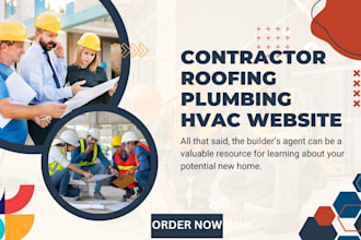 create roofing, contractor, construction, hvac, cleaning, plumbing website