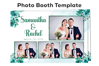 design customize photo booth template and 360 booth overlays