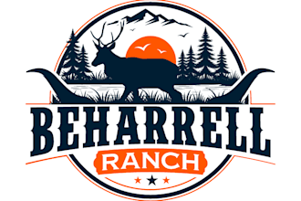 design modern ranch logo in illustrator