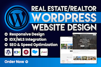 design custom real estate wordpress website with idx and mls