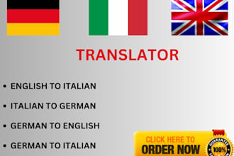 translate text form english to german, italain and spanish
