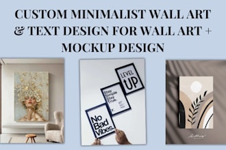 design a custom minimalist topography wall art canva design digital product