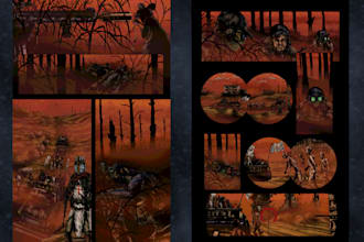 draw dark and gritty, visually distinct comic pages