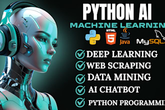 do python ai bot, ai coding web, chatbot, web scraping, nlp, llm, crm, ocr