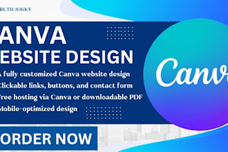 design an editable, mobile friendly canva website or landing page