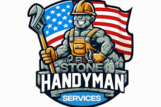 make a wonderful handyman mascot logo with new concept