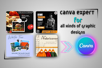 be your canva expert for all kinds of graphic designs