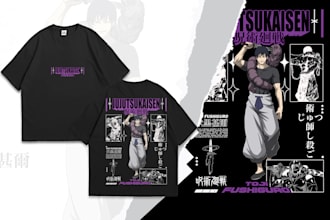 design anime urban streetwear for your clothing