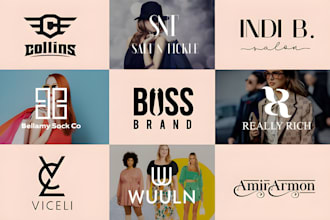 design luxury fashion clothing brand, apparel and boutique fashion logo design