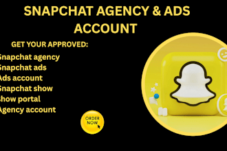 create snapchat agency account, ads account for your brand