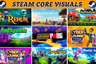 do steam capsule art game banner game ui game poster game logo steam graphics