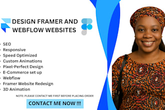 design high converting webflow, framer landing page